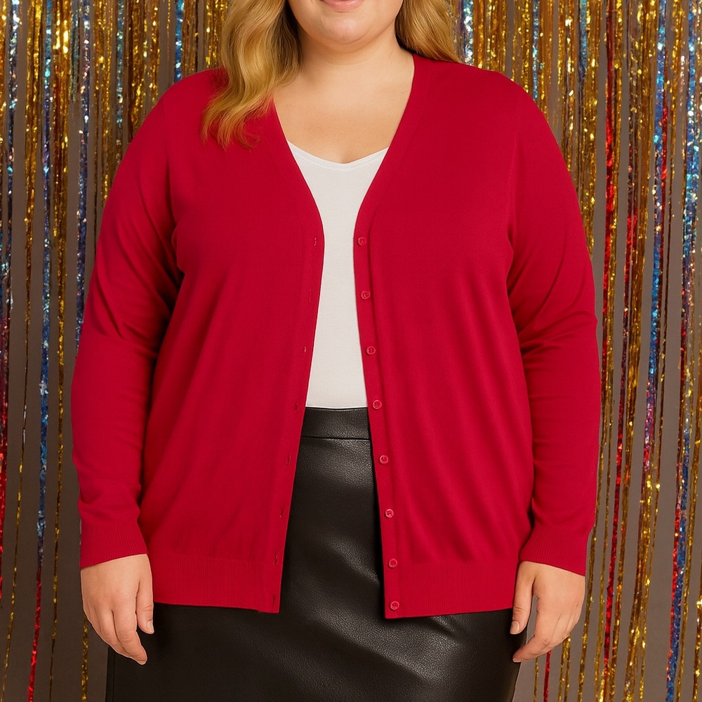 Old Navy‎ Sweater button down fuschia size Xxl